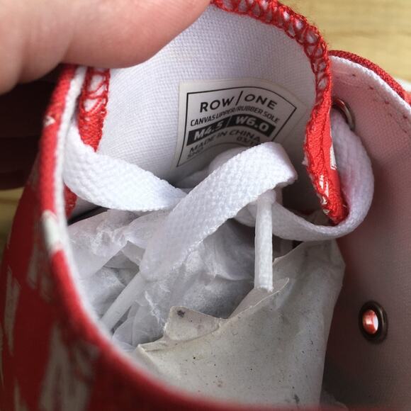 Row One Nebraska Cornhuskers Sneakers Red White 6 - Picture 8 of 16